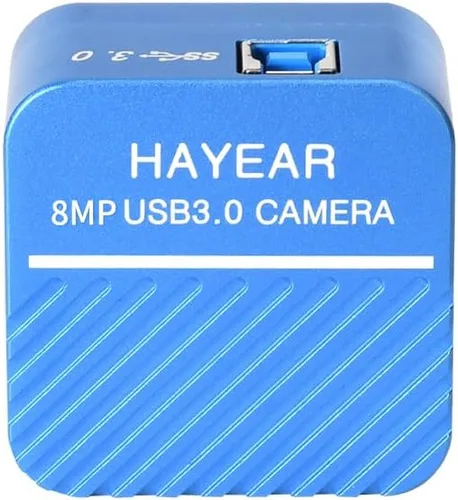 Vista 2 de HAYEAR Cámara de microscopio digital USB3.0 8 megapíxeles USB cámara de vídeo en vivo con calibración soporte Windows Mac HY-900B