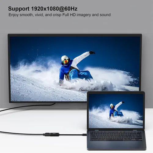 Vista 5 de BENFEI - Cable dorado chapado en oro, convertidor de Mini DisplayPort a HDMI, Mini DP (Thunderbolt) a HDMI, compatible con MacBook Pro, MacBook Air