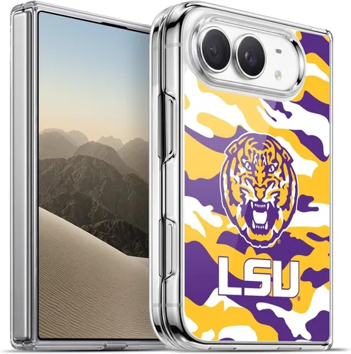 Vista 121 de Head Case Designs Funda de gel suave con licencia oficial de la Universidad Estatal de Louisiana LSU Camou compatible con Apple iPhone 7 Plus/iPhone