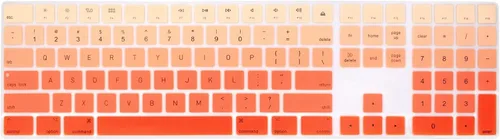 Vista 17 de HRH Funda de teclado de silicona negra para teclado mágico con teclado numérico A1843 MQ052LL/A lanzado en 2017 (diseño de EE. UU.)