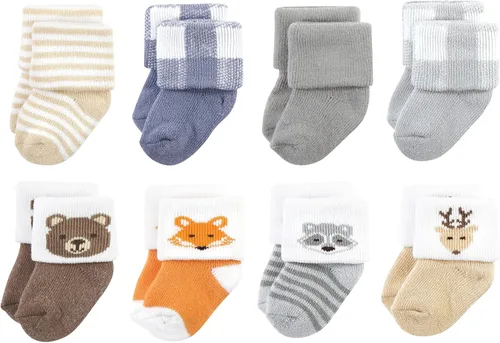 Vista 5 de Hudson Baby - Calcetines de algodón para bebés recién nacidos y Terry para niñas bebés