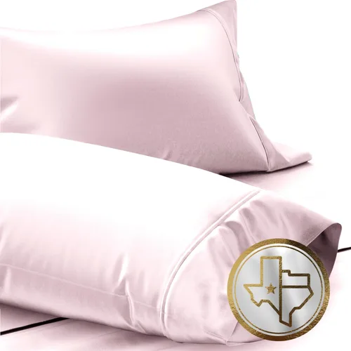 Vista 19 de TEXAS LINEN CO. Juego de 4 fundas de almohada de algodón egipcio premium tamaño estándar/queen - Fundas de almohada de lujo de algodón de alto Gris