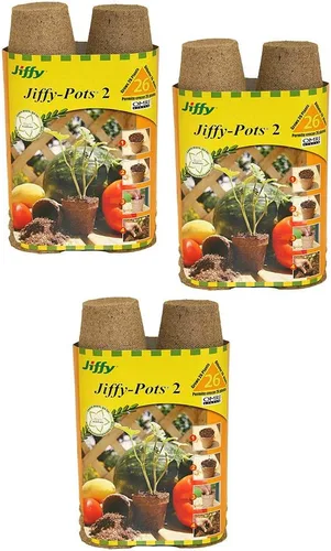 Vista 9 de Jiffy -Macetas de turba biodegradables de 2 pulgadas con semillas orgánicas, paquete de 26