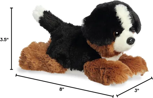 Vista 5 de Aurora® Adorable Mini Flopsie™ Bernie Mountain Dog™ Animal de peluche - Compañeros Mini Listos para Aventuras Juguetonas - para Niños de Todas