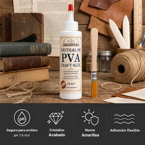 Vista 2 de ALECPEA Pegamento PVA 4 oz para manualidades y proyectos de papel