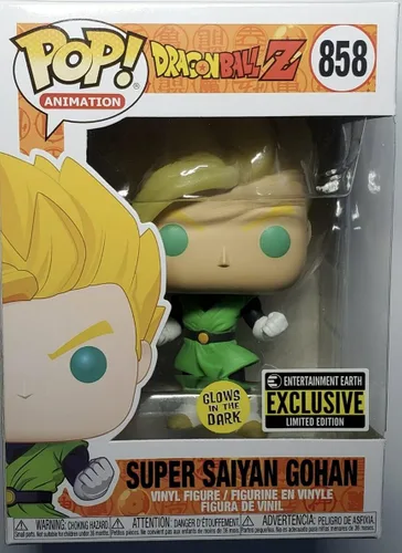 Vista 4 de POP Dragon Ball Z - Figura de vinilo Gohan Super Saiyan Funko exclusiva de Entertainment Earth (paquete con funda protectora de caja compatible)