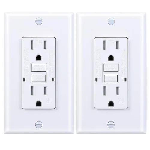 Vista 10 de 3GRACE - Salida GFCI de 15 amperios, receptáculo GFI resistente a manipulaciones con indicador LED, interruptor de circuito de fallo a tierra