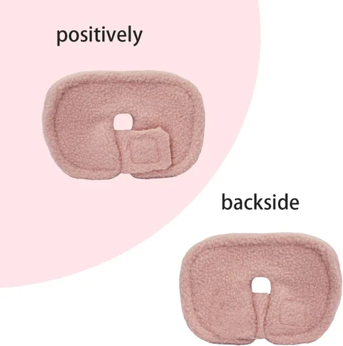 Vista 2 de Paquete de 3 almohadillas para traqueotomía, fundas reutilizables para tubo de traqueotomía, almohadillas de soporte para tubo de traqueotomía, Rosa