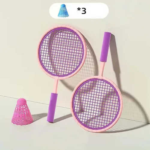 Vista 2 de Raquetas de bádminton para niños, raqueta de tenis de agarre cómodo, raqueta de tenis, juguetes deportivos para jugadores, zona