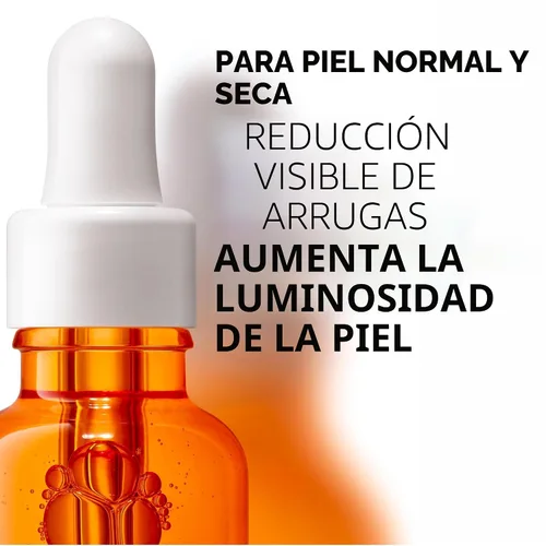 Vista 7 de La Roche-Posay Suero puro de Vitamina C al 12% para cara con ácido hialurónico y ácido salicílico, suero facial hidratante, aumenta la luminosidad