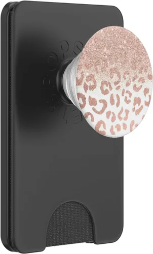 Vista 7 de Soporte para teléfonos y tabletas, diseño de leopardo, color oro rosa