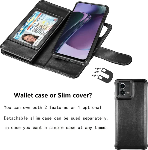 Vista 4 de Njjex Funda tipo cartera para Motorola Moto G Stylus 2023 5G, para Moto G Stylus 2023 5G, [9 ranuras para tarjetas] Funda de piel sintética