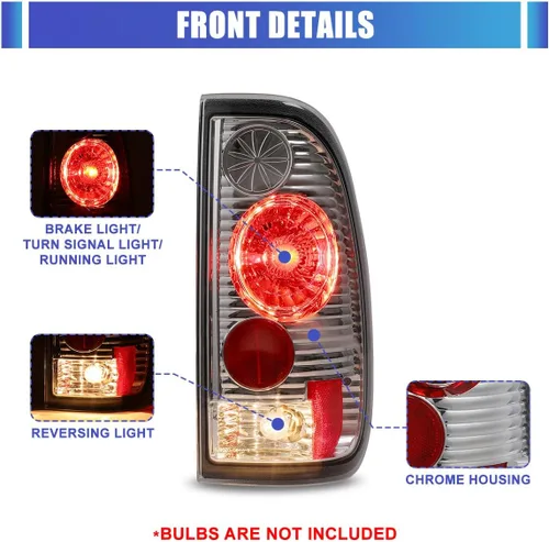 Vista 3 de Nixon Offroad Conjunto de luces traseras para Ford F150/F250 1997-2003, 1997-2003 Ford F-350, lámparas traseras para 1999-2007 F250-F350, lado