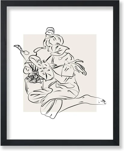 Vista 102 de Poster Master Póster Plumeria - Impresión de flores retro, arte floral, arte de flores tropicales, arte de línea - Arte de boceto - Arte abstracto