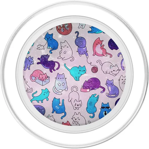 Vista 2 de Space Cats - Patrón PopSockets PopSockets PopGrip: agarre intercambiable para teléfonos y tabletas, PopSockets MagSafe PopGrip para iPhone