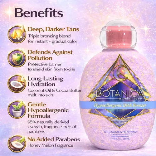 Vista 7 de Protección contra la contaminación Dark DHA Triple Bronzer Hipoalergénico 8.5oz