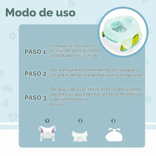 Vista 5 de Kalencom Forros universales para orinal - Forros desechables para orinal para niños pequeños (universal, 36, cuenta)