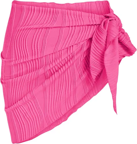Vista 25 de ZAFUL - Pareo de mujer, pareo de playa, pareo transparente para bikini, pareo de gasa para traje de baño 0- Café