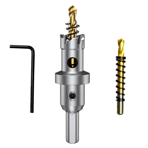 Vista 33 de ASNOMY Broca de sierra perforadora con punta de carburo de tungsteno para metal duro, cortador de sierra de agujero T.C.T de 1/2 pulgada con 2