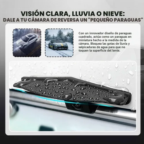 Vista 4 de Funda para cámara de respaldo de visión trasera, protector de lluvia de silicona para cámara de respaldo que mantiene la lente clara en la estilo 2