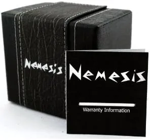 Vista 3 de Nemesis #STH007K - Reloj rectangular de cuero para hombre, Movimiento de cuarzo