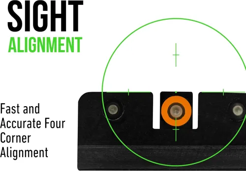 Vista 3 de XS SIGHTS R3D - Vista nocturna de tritio para pistolas S&W M&P, Sig, Canik, Taurus y HK, tritio delantero y trasero que brilla en la oscuridad
