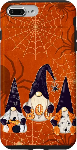 Vista 12 de iPhone 16 Spooky Halloween Gnomes Pumpkin Spider Pattern Witchy Boo Case