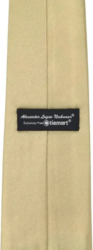 Vista 375 de tiemart Corbata de color sólido para hombre Longitud estándar