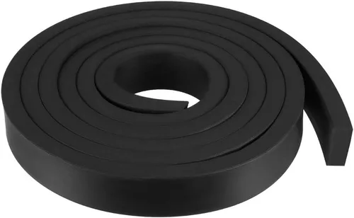 Vista 68 de uxcell Tira de sello de goma rectangular maciza, 0.197 in de ancho, 0.118 in de grosor, 3.3 ft de largo, color negro