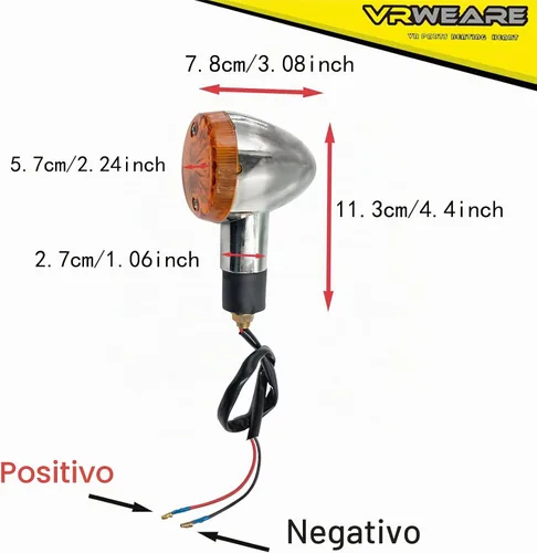 Vista 6 de 4 piezas de luces direccionales universales para motocicleta, intermitentes delanteros y traseros, compatibles con motocicletas Yamaha, Honda, Ámbar