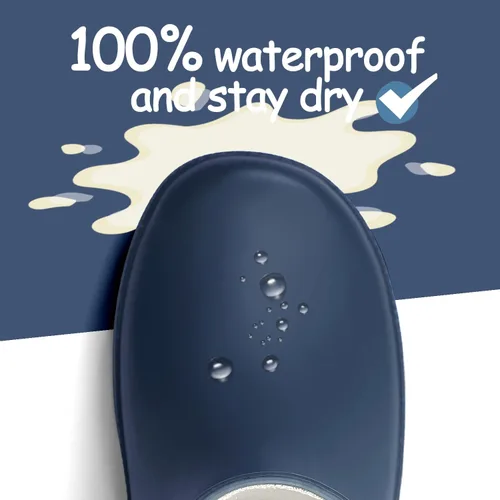Vista 3 de KomForme - Botas de lluvia para niños, impermeables, de caucho mate, con presillas para poner con facilidad