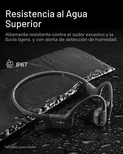 Vista 5 de SHOKZ OpenRun Mini-Bone Conduction Headphones,Open-Ear Bluetooth Wireless Sport Headphones for Running & Workout,Sweat Resistant, Long 8H Negro