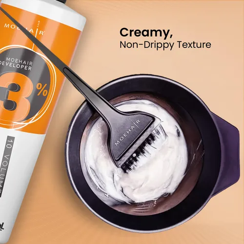 Vista 5 de MOEHAIR Desarrollador de color para el cabello 3% de peróxido de hidrógeno, revelador de crema de 10 volúmenes para teñir y decolorar el cabello