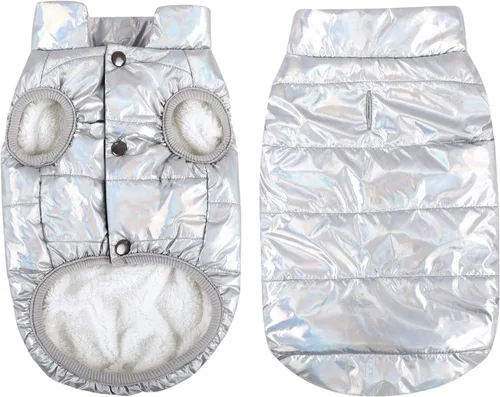 Vista 13 de ASENKU Abrigo de invierno para perro, resistente al viento, chaqueta de forro polar impermeable, ropa para mascotas para perros pequeños, medianos