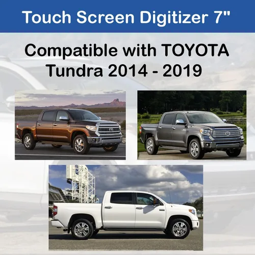 Vista 2 de SCREENTRONICS Digitalizador de cristal de pantalla táctil de 7 pulgadas, repuesto compatible para Toyota Tundra 2014-2019 Radio Navegación de 8 pines