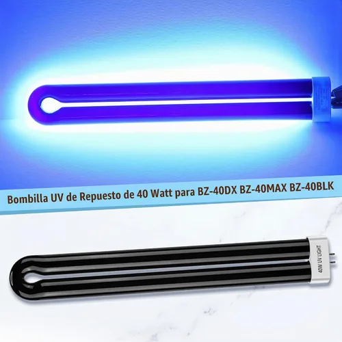 Vista 4 de 2 bombillas de repuesto para exterminador de insectos, bombilla negra de 40 W compatible con Black Flag Bug Zapper modelo BZ-40DX, BZ-40MAX