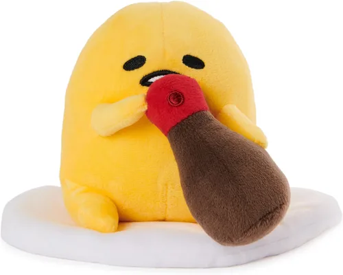 Vista 7 de GUND Sanrio Gudetama - Animal de peluche Lazy Egg, juguete de peluche Shakipiyo Chick para niños de 1 año en adelante, 5