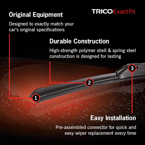 Vista 4 de Trico Exact Fit 19-16B O.E. - Limpiaparabrisas de 16 pulgadas