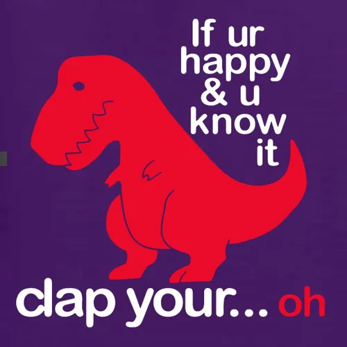 Vista 28 de Wild Bobby Sudadera con capucha unisex con estampado "If You're Happy and You Know it" de Dinausor