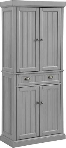 Vista 15 de Crosley Furniture Seaside - Gabinete de cocina y despensa Negro (Distressed Black)