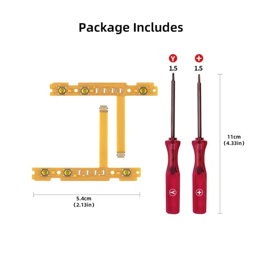 Vista 9 de Wigearss Replacement SL SR Left Right Button Flex Cable for Nintendo SwitchSwitch OLED Joy-Con Controllers Repair Spare Parts with Y-Screwdriver &