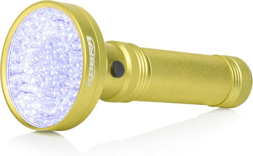 Vista 9 de Linterna de luz negra UV Kobra - 100 LED Luz UV portátil y luz negra para detección de orina de mascotas - Inspección de chinches, fugas y dinero