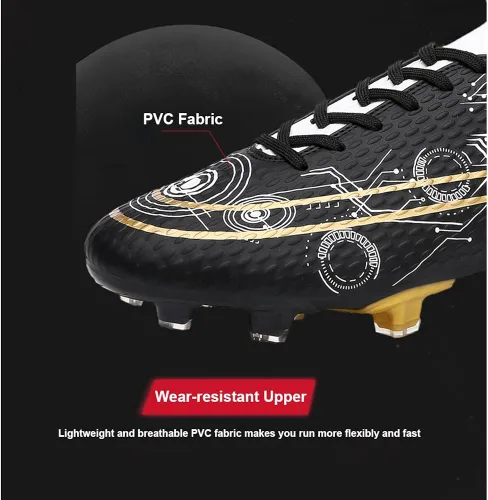 Vista 2 de ANYWELL Mens Athletic Soccer Shoes Professional High-Top Football Shoes Outdoor Indoor TFAG Boys Cleats Football Sneaker