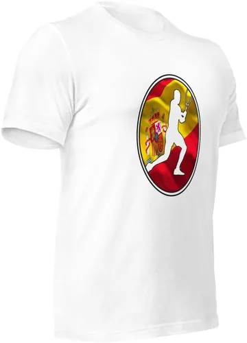 Vista 60 de Carlos Alcaraz Camiseta de manga corta unisex de algodón con diseño de bandera de España