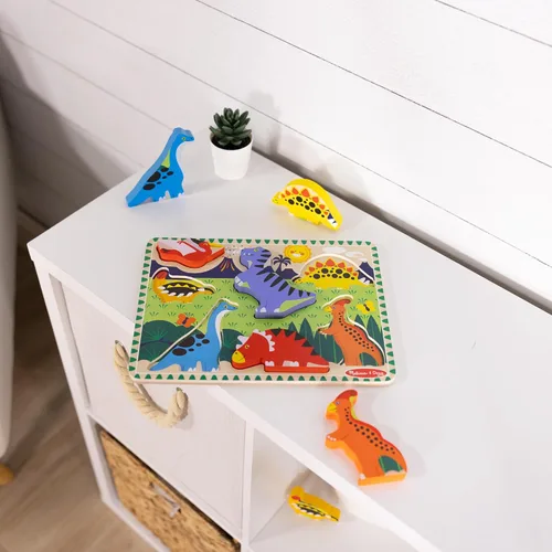 Vista 9 de Melissa & Doug dinosaurio Chunky Rompecabezas de madera, Multicolor