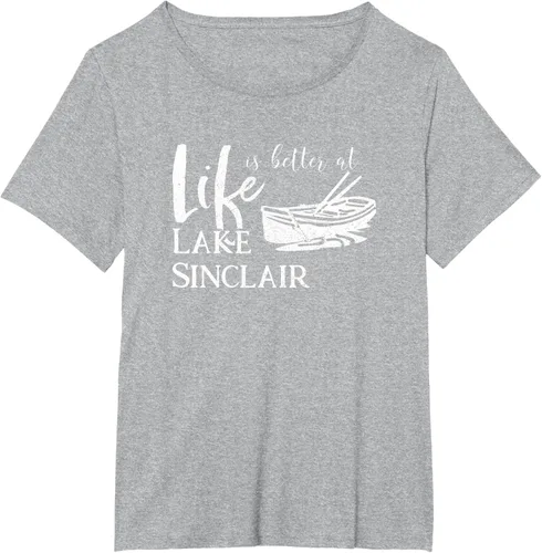 Vista 72 de Life is Better at Lake Sinclair Georgia Camiseta Negro