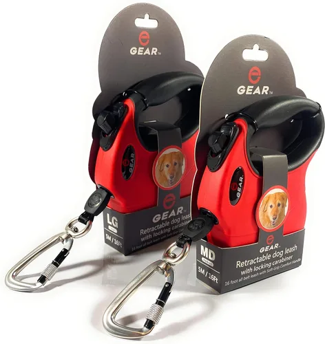 Vista 2 de Enthusiast Gear Correa retráctil para perros grandes y medianos con mosquetón de bloqueo Correa de poliéster reflectante fuerte de 16 pies, 1
