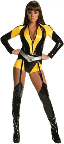 Vista 3 de Disfraz sexy The Watchmen de seda Specter para mujer