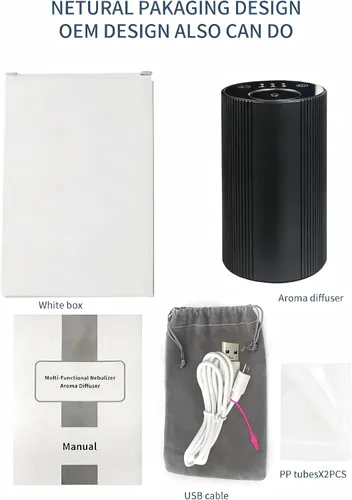 Vista 5 de Diffuser for Essential Oil, Battery Operated Car Diffsuer, 0.7 Fl Oz/ 20mL Mini Scent Air Nebulizer Machine for Home Bedroom