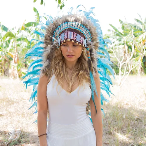 Vista 34 de Novum Crafts Tocado de plumas Inspirado en indios nativos americanos Elige